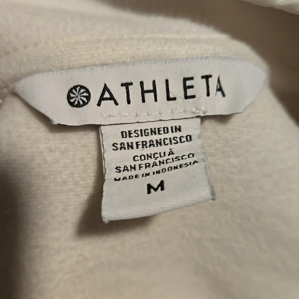 Athleta Cozy Sherpa Snap Sweatshit Sz Medium - Picture 7 of 7